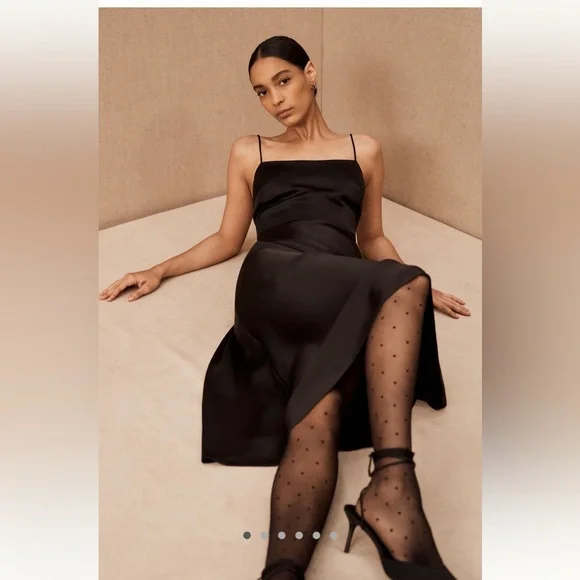 NWT Anthropologie BHLDN Leti Dress in Black Sz 2 - Picture 2 of 16